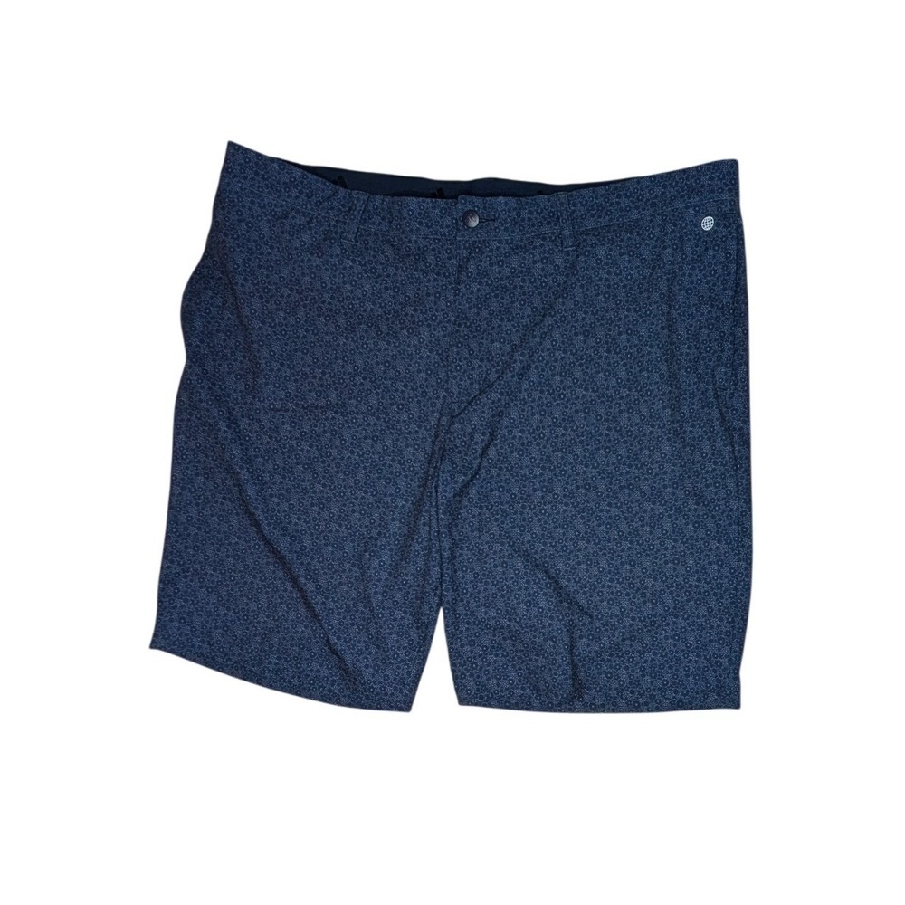Adidas Golf Shorts Mens 40 Blue Floral Micro Print Performance Flat Front 9 in